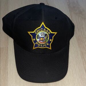 Chicago Illinois Police Department Star Badge Velcroback Adjustable Hat Cap